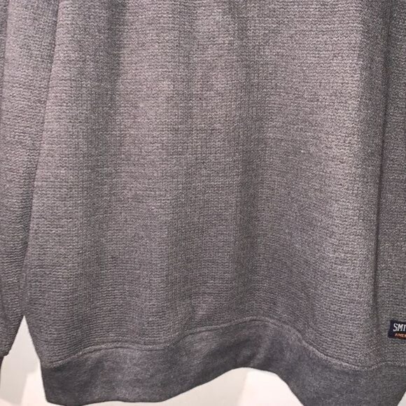 Smiths Workwear Mens Gray 1/4 Zip Pullover Sweatshirt XL Cotton Blend - Picture 8 of 12